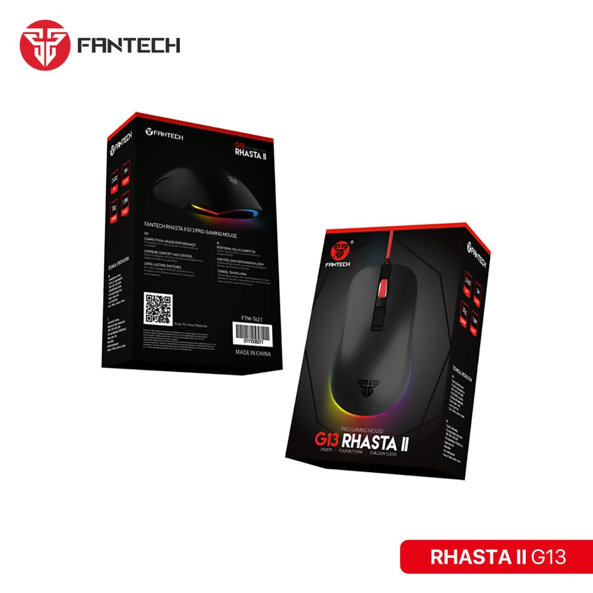 Siçan Fantech Rhasta G13 Black - Image 4